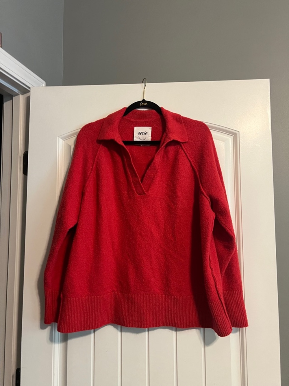 Aerie red sweater size s
